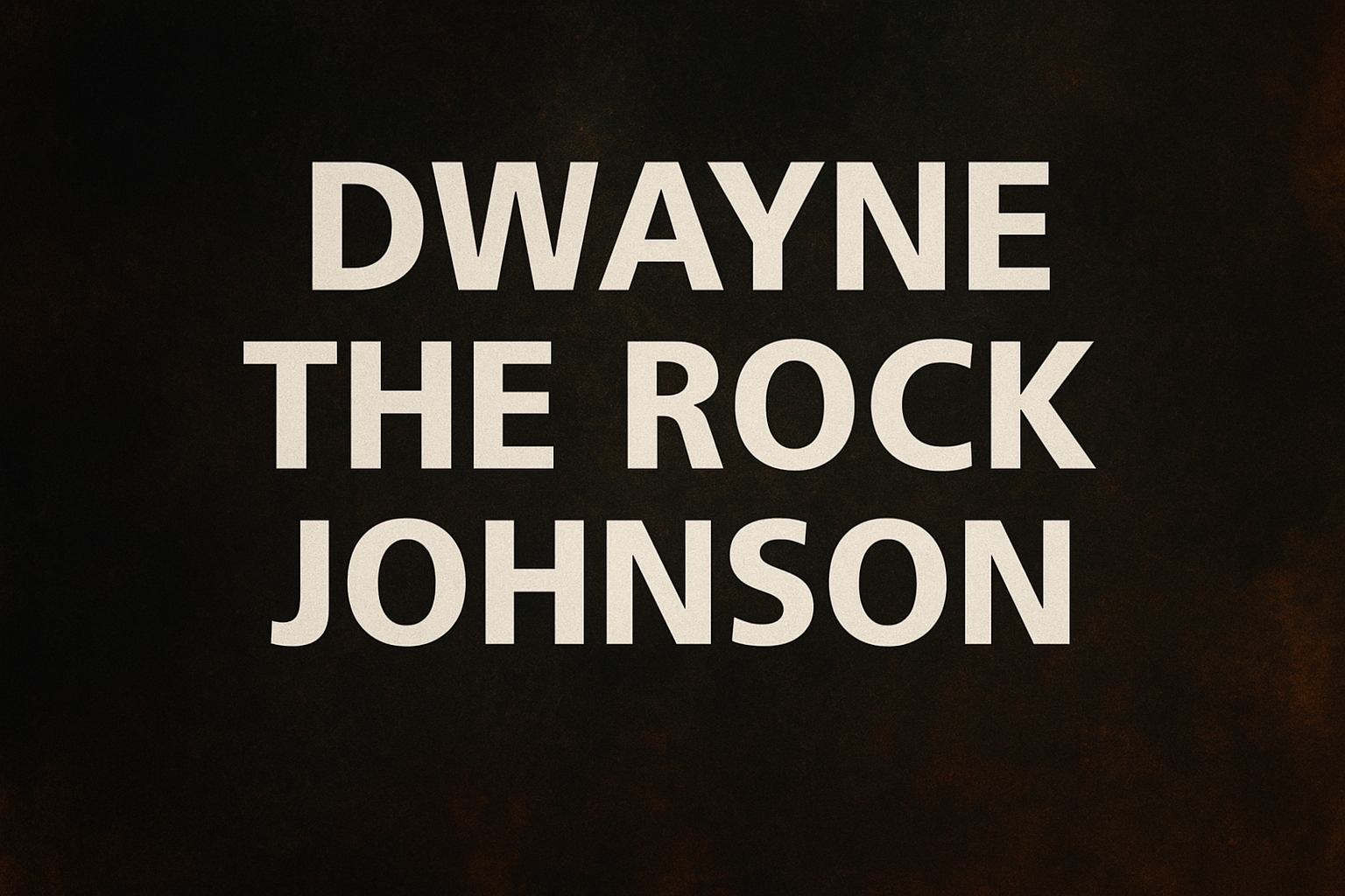 Dwayne The Rock Johnson